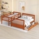 preview thumbnail 11 of 31, Wooden Frame Bunk Bed with Ladders and 2 Storage Drawers