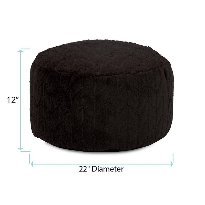 Allan Andrews Foot Pouf Angora Ebony