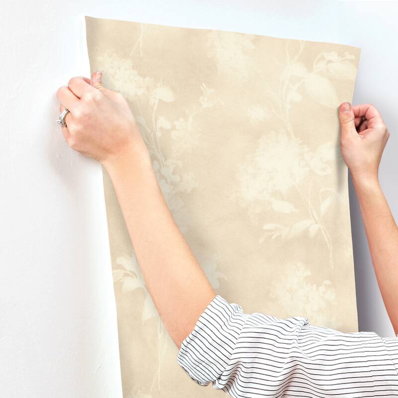 A-Street Prints Izara Beige Botanical Wallpaper