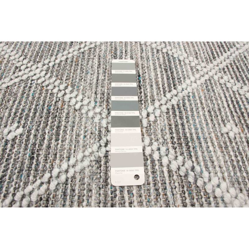 ECARPETGALLERY Braid weave Sienna Grey Wool Rug - 5'3 x 7'7