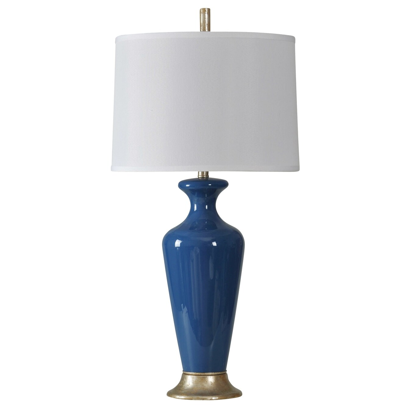 Delacora Sc L39508 Nampa 36 Tall Accent Table Lamp With Hardback Fabric Shade Navy Overstock 25651679