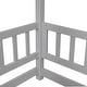 preview thumbnail 39 of 69, Floor Wooden Bed with House Roof Frame, Fence Guardrails