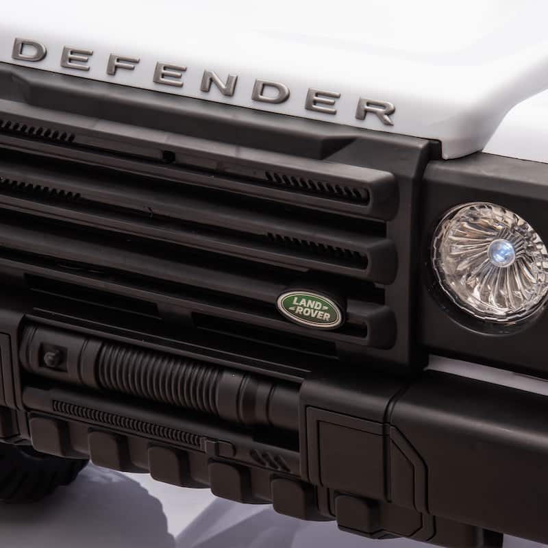 White Kids Ride-On Car with Remote Control, Off-Road Toy Car Battery Powered Electric Vehicle with LED Lights