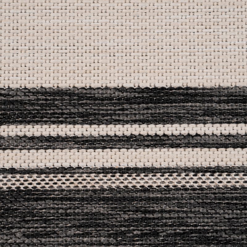 Sevita Framing Striped Bordered Indoor Outdoor Rug