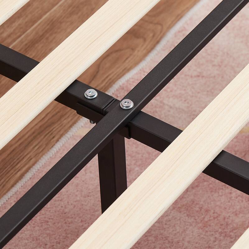 VECELO Beige Tufted Upholstered Platform Bed Frame with Adjustable Height Headboard-Twin/Full/Queen Size Beds