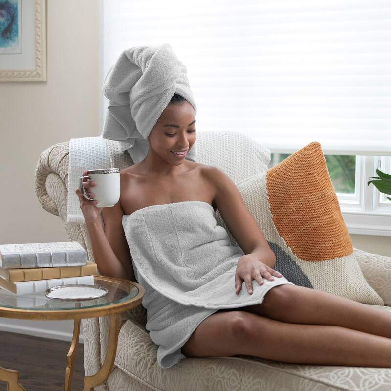 Aston & Arden Turkish Solid 2-Piece Bath Towels - 60x30