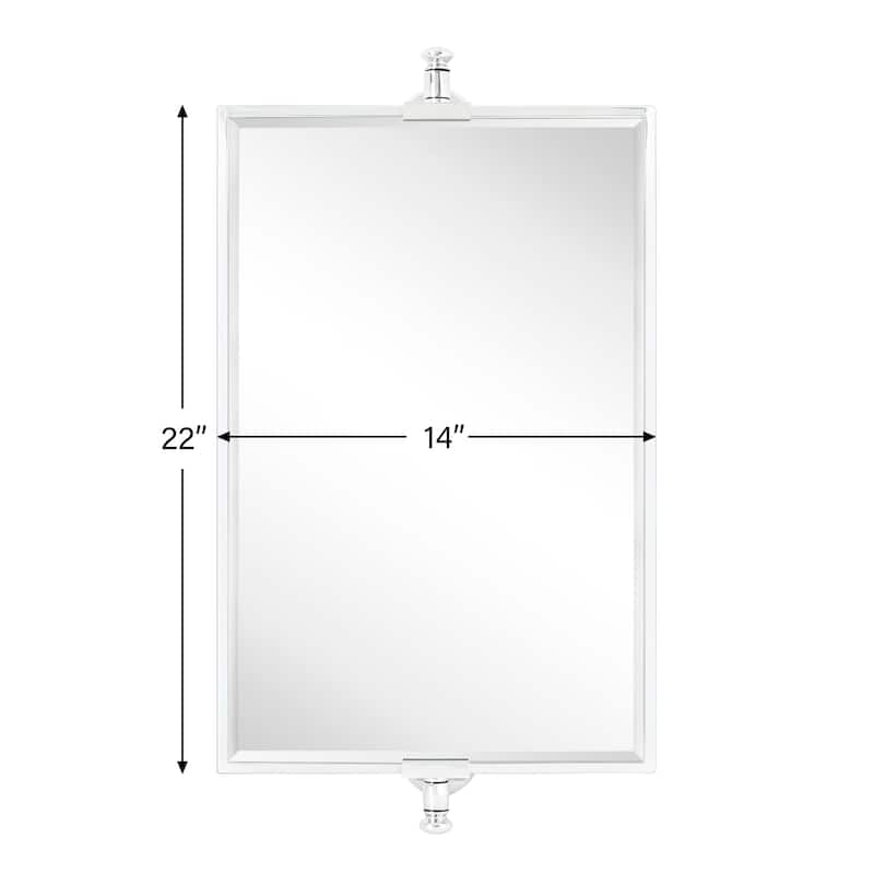 TEHOME Correon Pivot-N-View Rectangle Mirror for Window Bathroom Vanity - 14'' x 22''