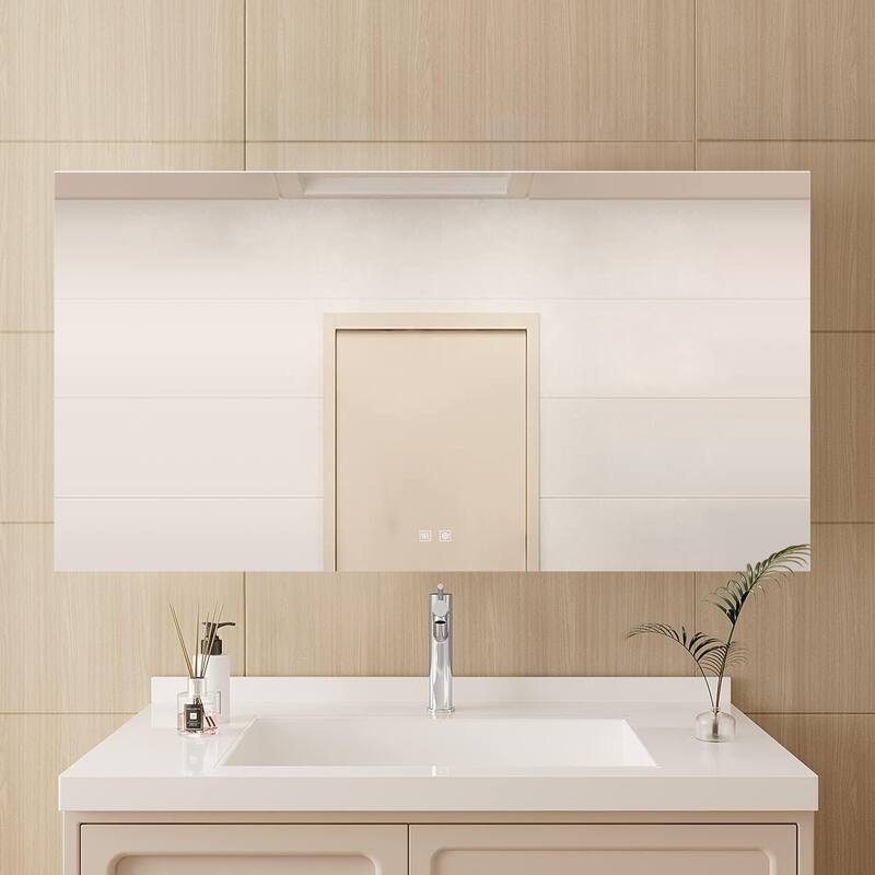 Vellum LED Bathroom Vanity Mirror - N/A - 60 in W x 32 in H