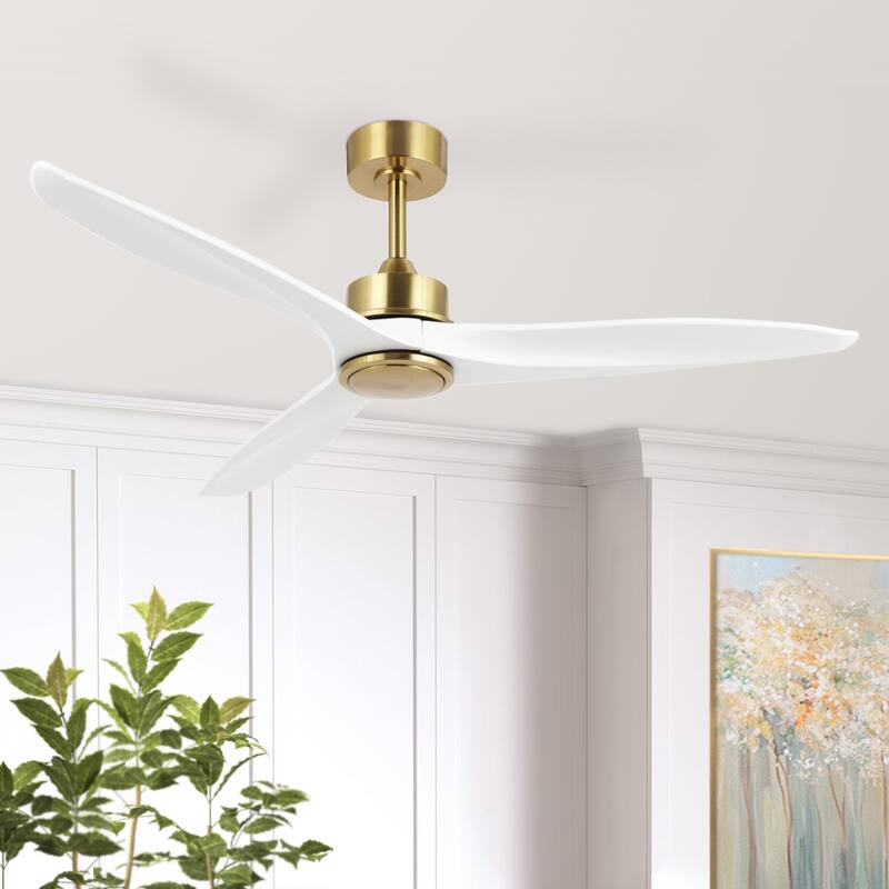 WINGBO 60" Solid Wood DC Motor Integrated LED Ceiling Fan with Remote Control · - N/A