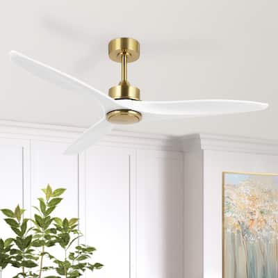 WINGBO 60" Solid Wood DC Motor Integrated LED Ceiling Fan with Remote Control · - N/A