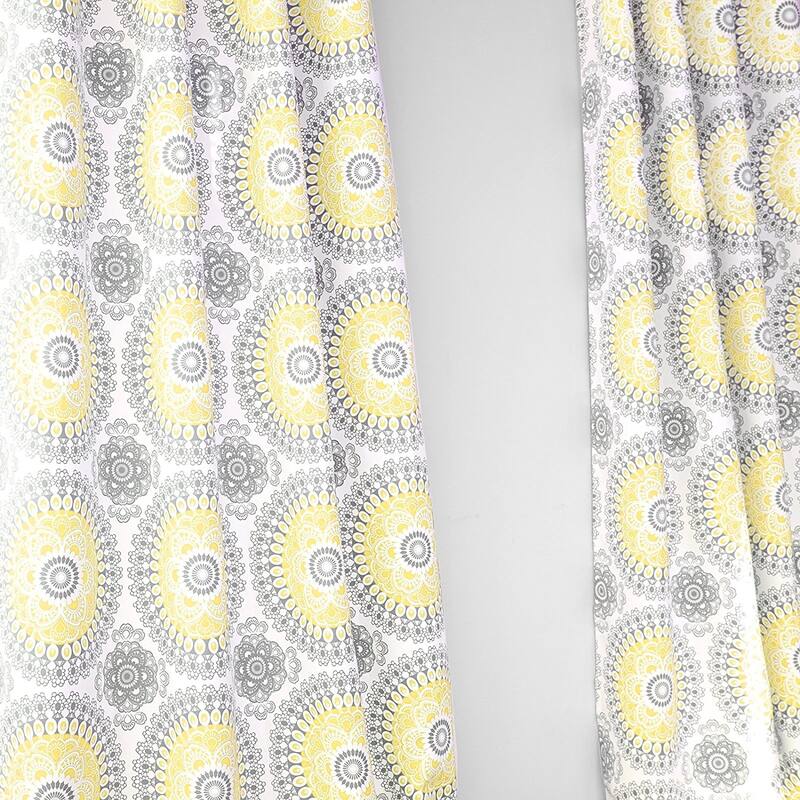 DriftAway Bella Medallion Printed Room Darkening Grommet Window Curtain Panel Pair