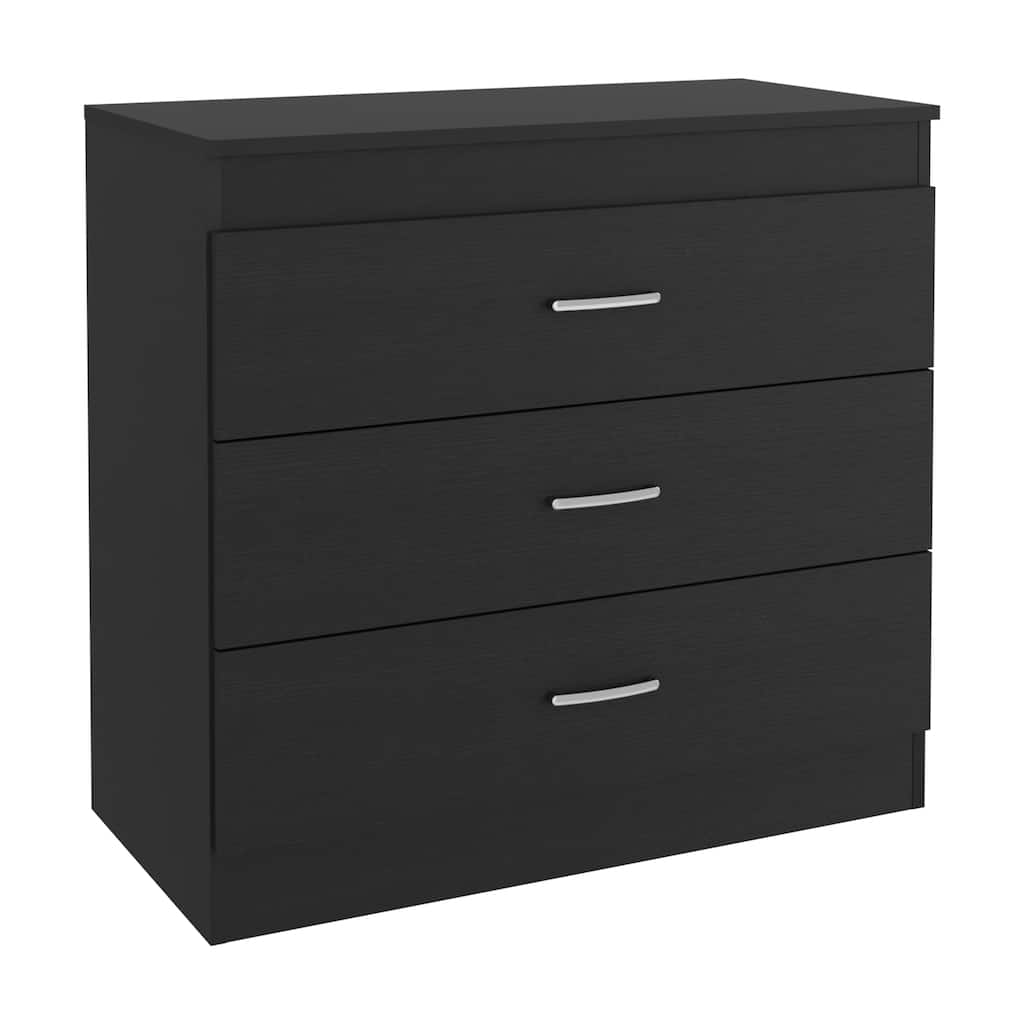 Three Drawer Dresser with Metal Hardware