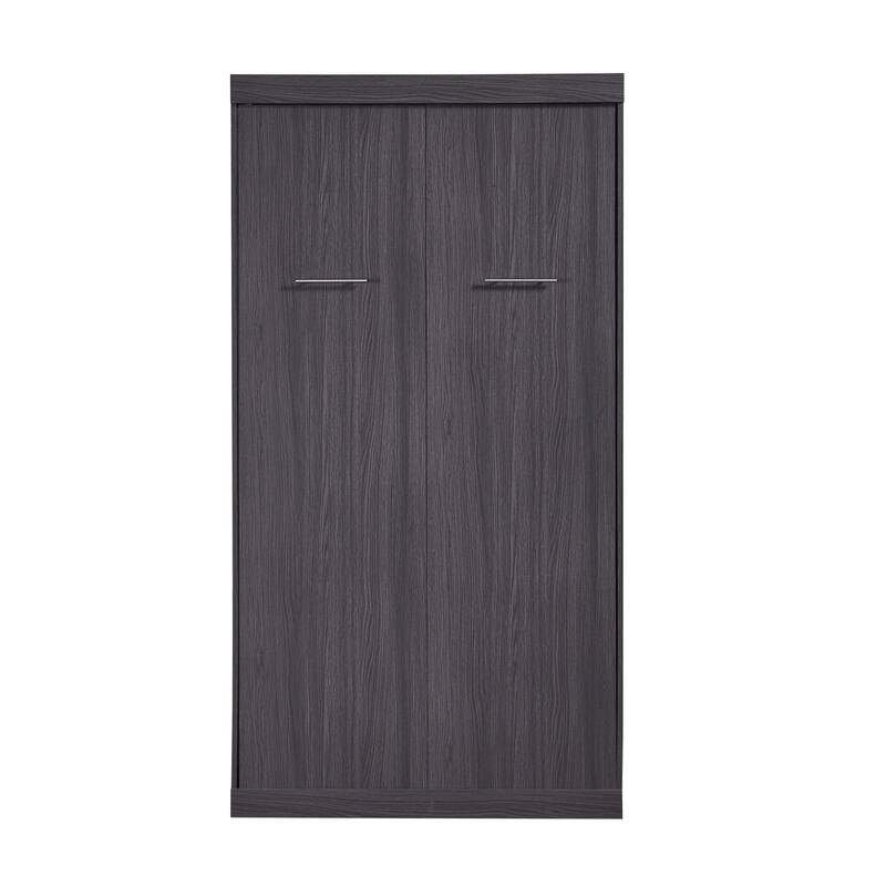 Twin Size Storage Murphy Bed with Wardrobe and Drawers