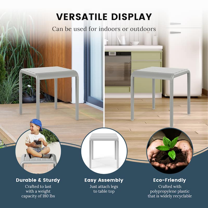 Frond and Form Square Outdoor Side Table (Set of 2)