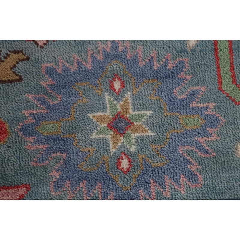 All-Over Oushak Oriental Area Rug Hand-Knotted Wool Carpet - 8'2"x 9'10"