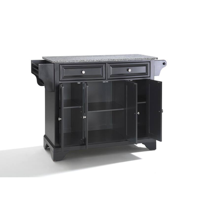 Kitchen Island - Full Size Cart with Stainless Steel Top & Storage - Modern Portable Kitchen Furniture