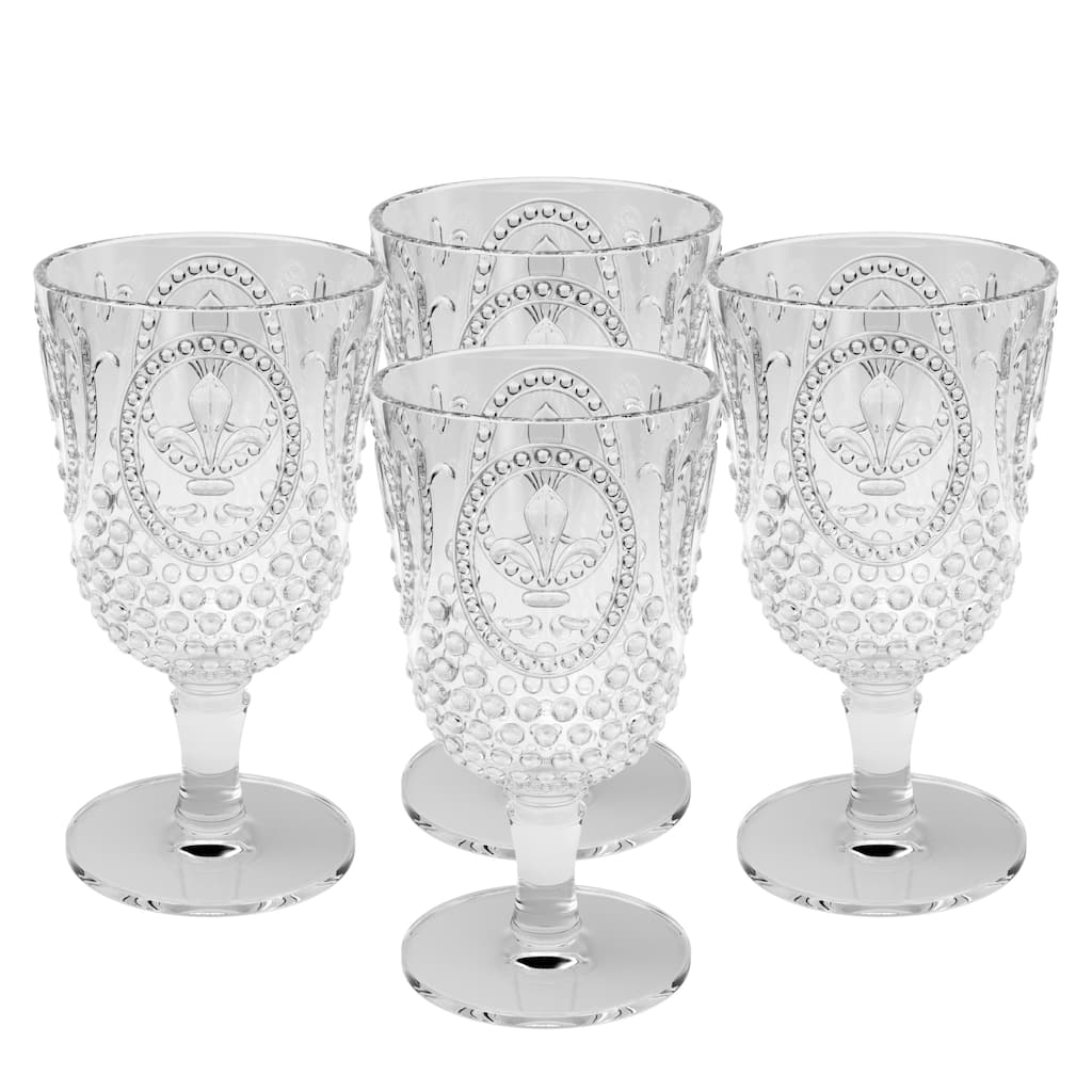 Elle Decor Acrylic Shatterproof Wine Goblets Set of 4