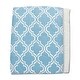 preview thumbnail 1 of 0, Lambs & Ivy Ryan Collection Blue/Gray Reversible Moroccan Pattern Coverlet Nursery Quilt