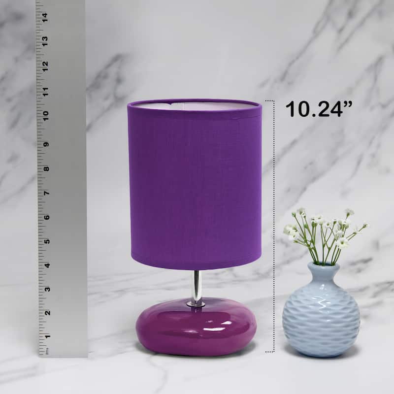 Creekwood Home 10.24" Traditional Mini Round Rock Table Lamp - 10.24