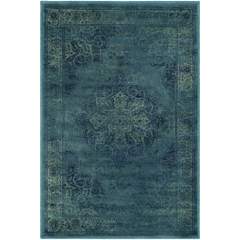 SAFAVIEH Vintage Priscilla Oriental Distressed Viscose Rug - 2' x 3' - Blue/Multi