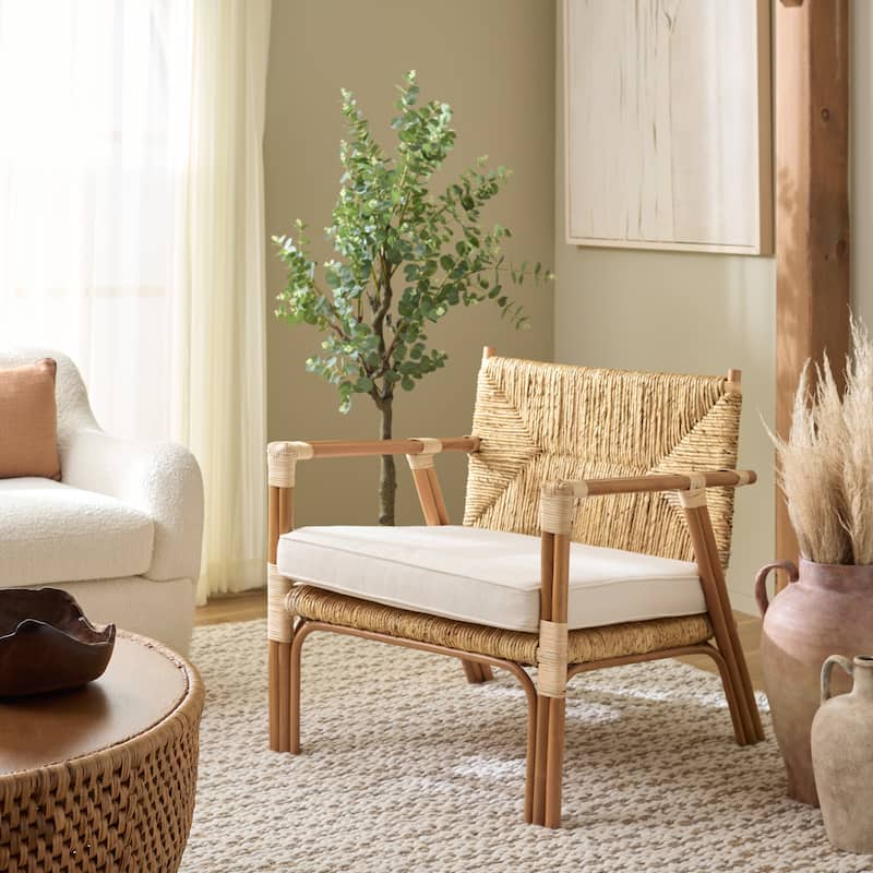 SAFAVIEH Couture Elexa Banana Weaving Accent Chair - 30"W x 30"D x 32"H