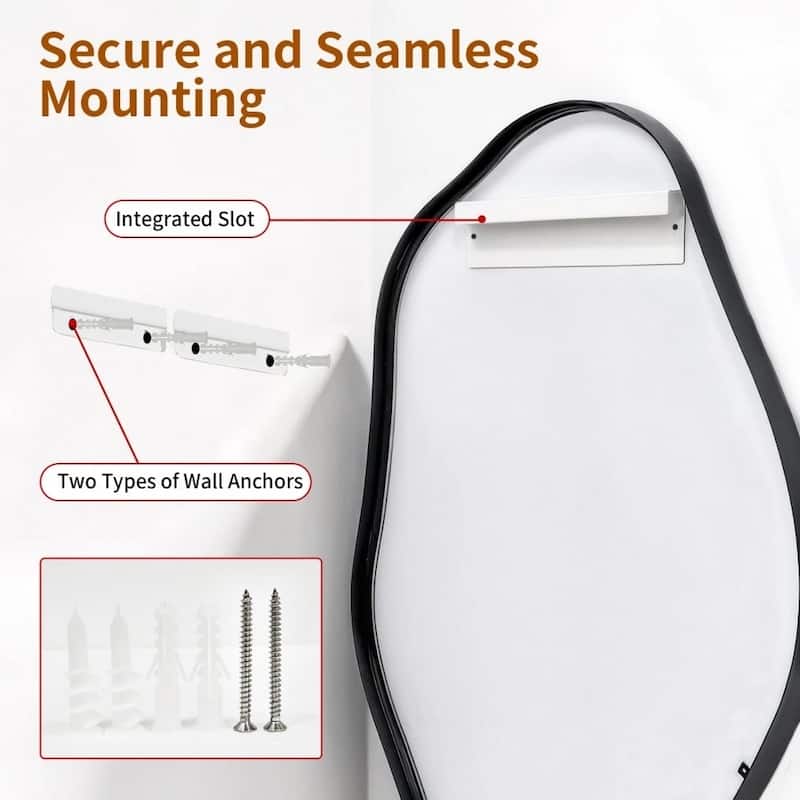 Irregular Mirrors for Wall Asymmetrical Metal Frame Decorative Mirror - 24" x 32"