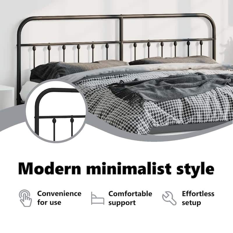 vidaXL Classic Metal Headboard