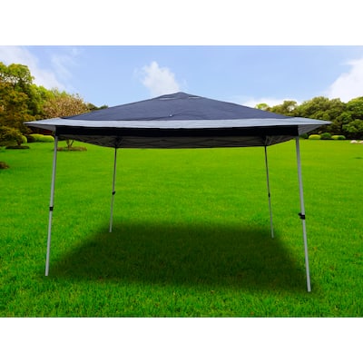 Navy Blue 12 ft Outdoor Pop-Up Gazebo Canopy with Steel Frame