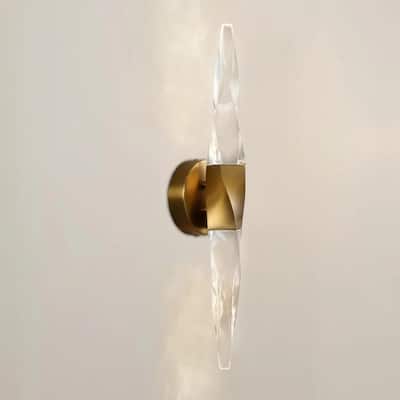 KAYLA 20.8" Black Crystal Wall Sconce