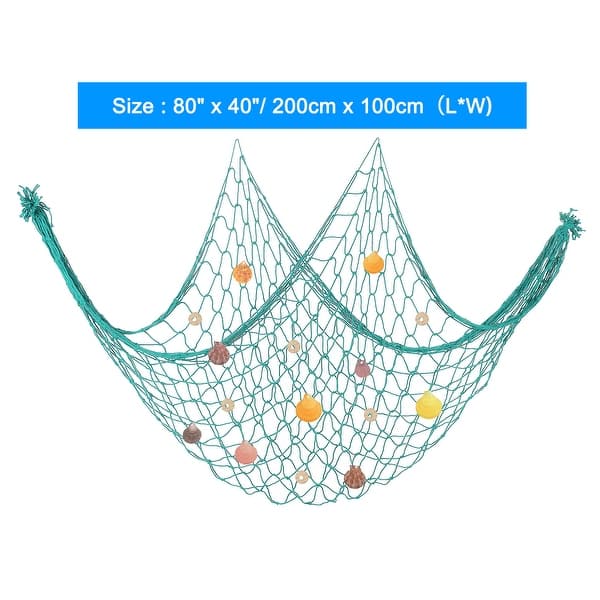 decorative fish netting with shells 79 x 59 inch Nature Net Wall Decoration Colorful Sea and 10 Pcs Natural Starfish Ocean Themed Mediterranean Style Fishing Net for Beach Party,Wedding,photography Wall Decoration : Home or any beach Fish Net Wall Decor Shells
