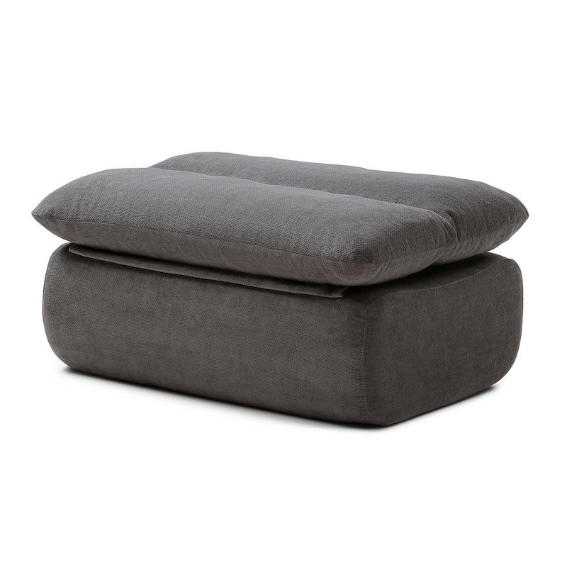 32"Bean Bag Chair with Ottoman, Big Chaise Lounge Chairs for Adults,Tufted Upholstered Lazy Sofa