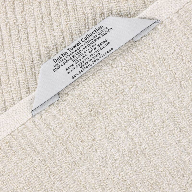 Superior Destin Viscose Cotton Blend Bath Towels, Set of 2