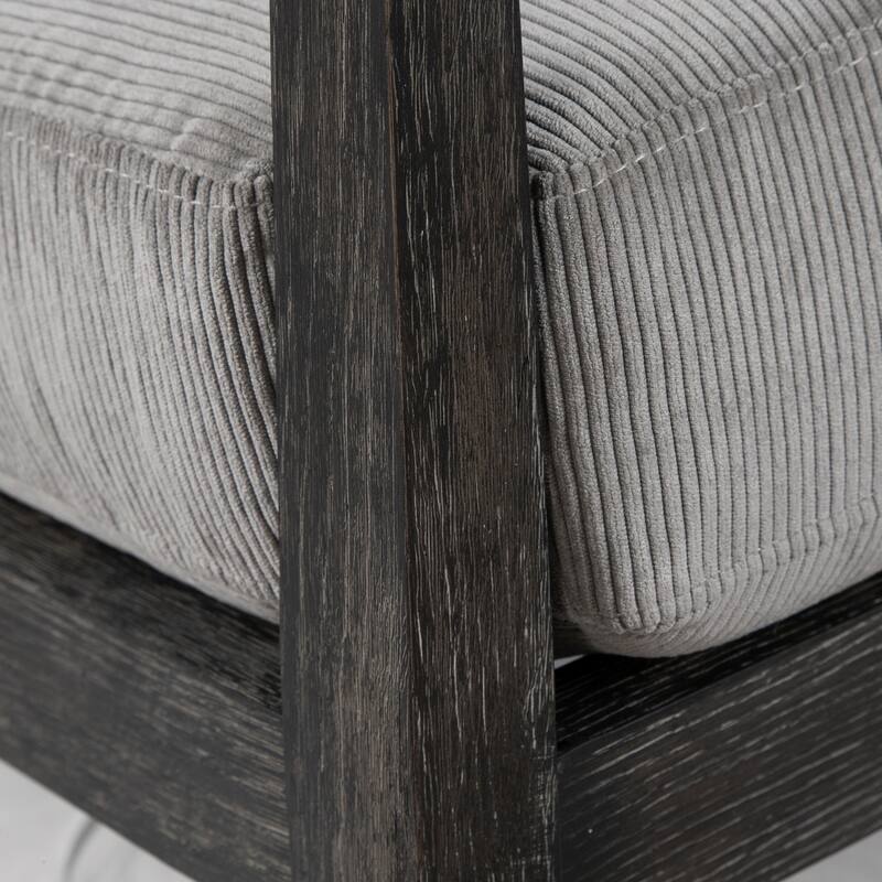 Uttermost Brunei 31" Wide Modern Accent Chair with Solid Oak Frame and