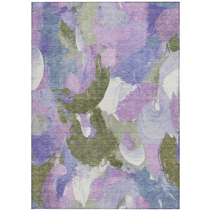 HomeRoots Abstract Transitional Rectangle Outdoor Rug