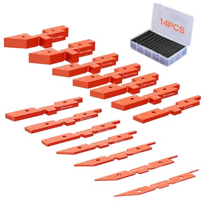 UIMOSO Router Table Adjustment Bars, 14-piece Set, Durable Aluminum Construction Blocks for Measuring Depths, Heights