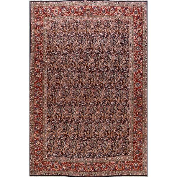 Shop Paisley Kashmar Persian Area Rug Wool Handmade Living Room Carpet 10 1 X 12 8 Overstock 31880429