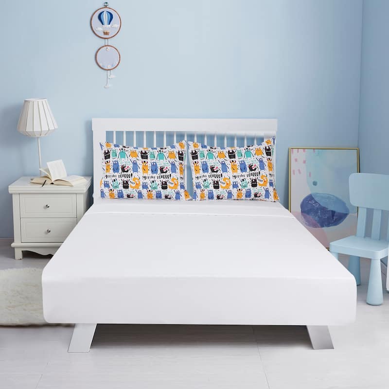 Brushed Microfiber Kids Duvet Cover 5 Piece Cartoon Bedding Set,