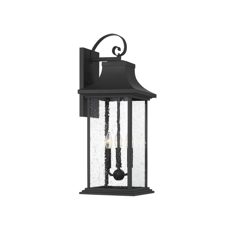 Hancock 3-Light Outdoor Wall Lantern in Matte Black