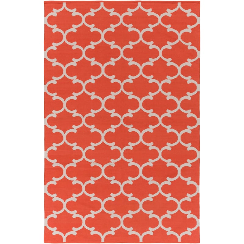 Flatweave Colne Moroccan Trellis Cotton Area Rug