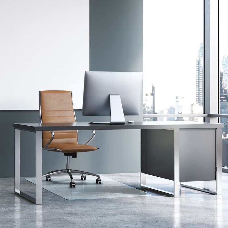 Glaciermat® Heavy Duty Glass Chair Mat for Hard Floors & Carpets - 48" x 60"