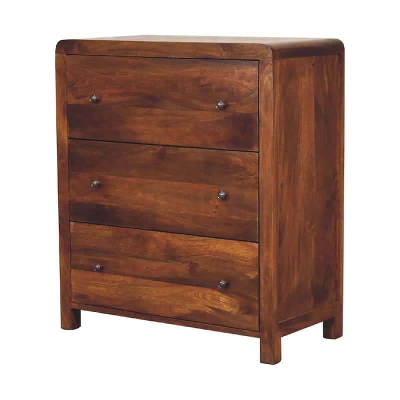 Artisan Furniture Solid Wood Aspen Chest, Brown, 3 Drawers - N/A