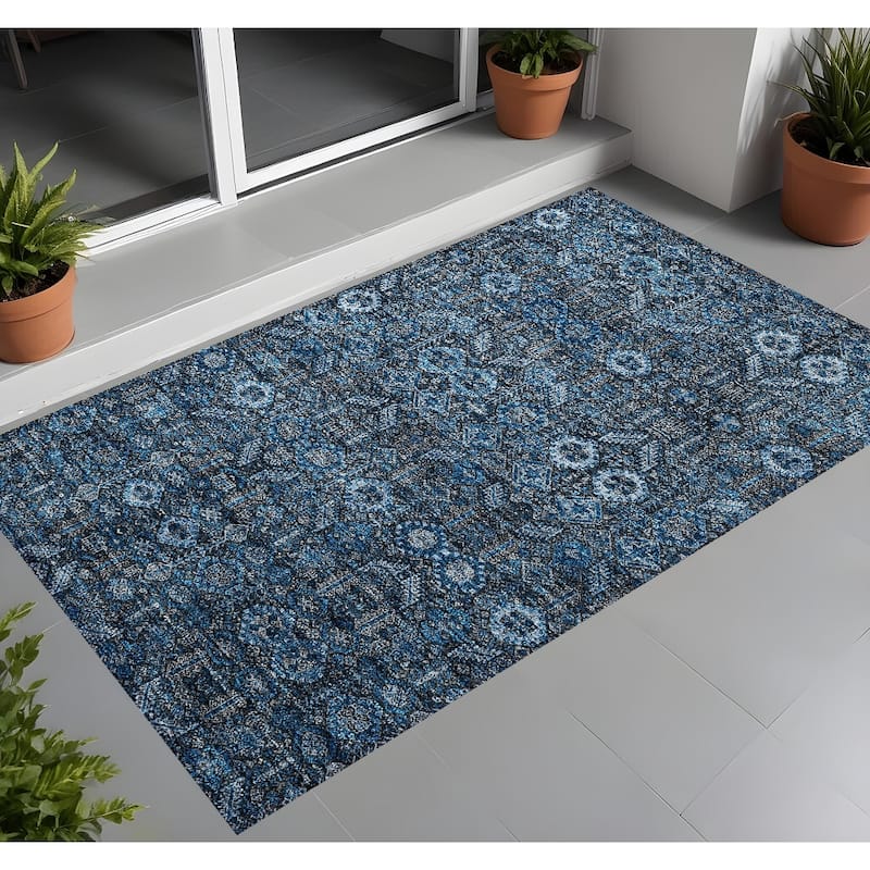 Sari Lush Floral Weather Resistant Classic Meets Modern Outdoor Rug - 2' x 3' - Multi