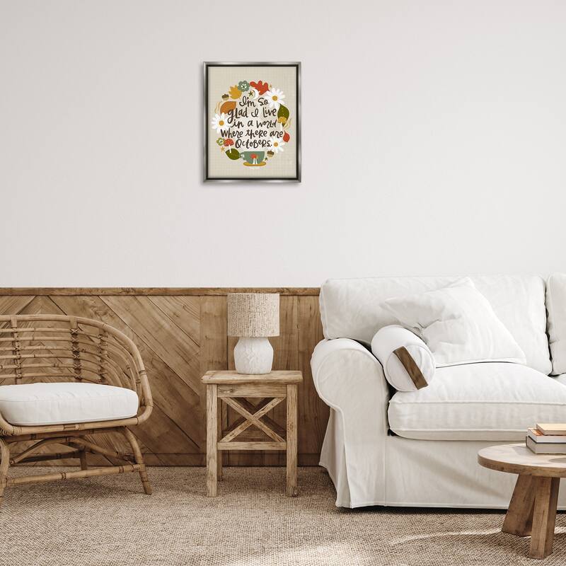 Stupell A World Where There Are Octobers Framed Floater Canvas Wall Art Design By Mandy Ford Art + Illustration