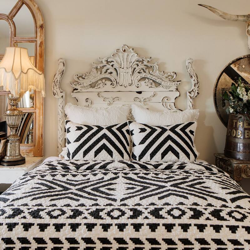 Queen Ranch Cotton Quilt Set by Junk Gypsy - Full - Queen - 3 Piece