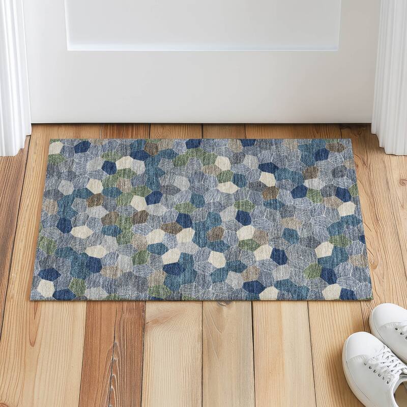 Machine Washable Indoor/ Outdoor Modern Loyd Chantille Rug