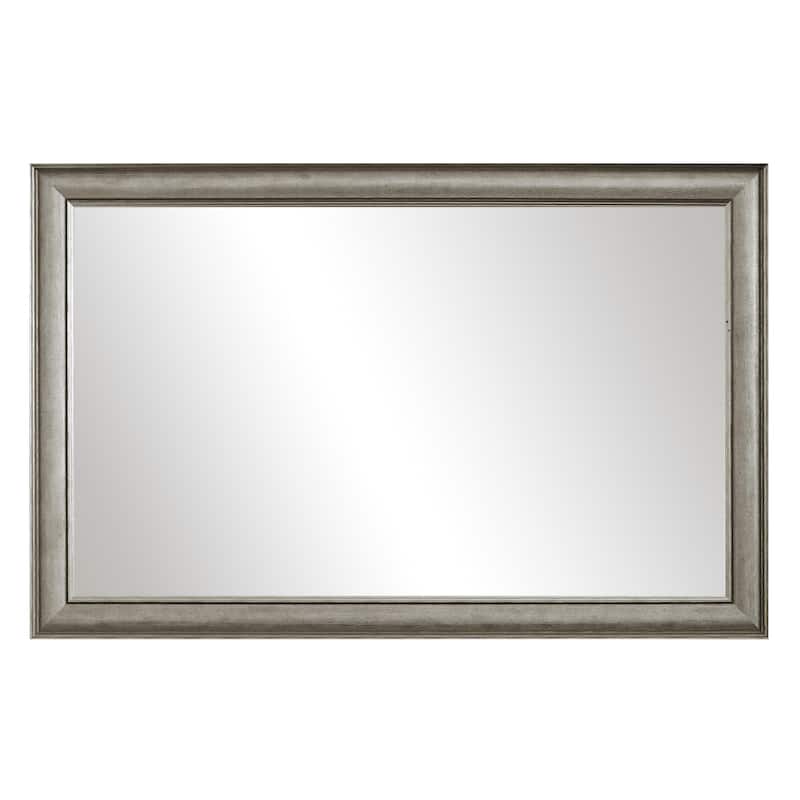 Frame My Mirror Blackened Satin Nickel Framed Vanity Mirror, Oxfordshire Design