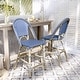 preview thumbnail 2 of 6, Lidia French 24-inch PE Wicker Counter-Height Chairs (Set of 2) by Furniture of America - Set of 2