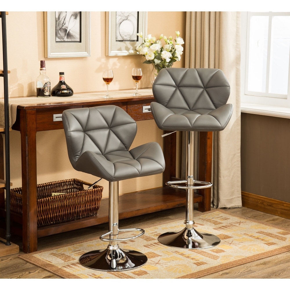 Roundhill furniture swivel leather hot sale bar stool