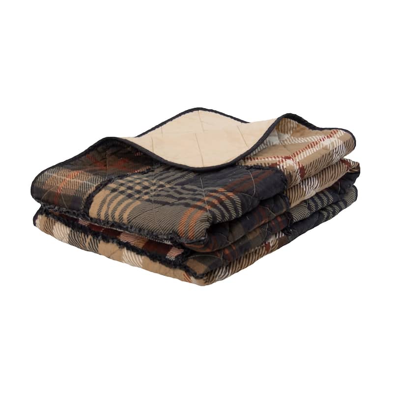 Donna Sharp LJ Plaid Cotton Throw
