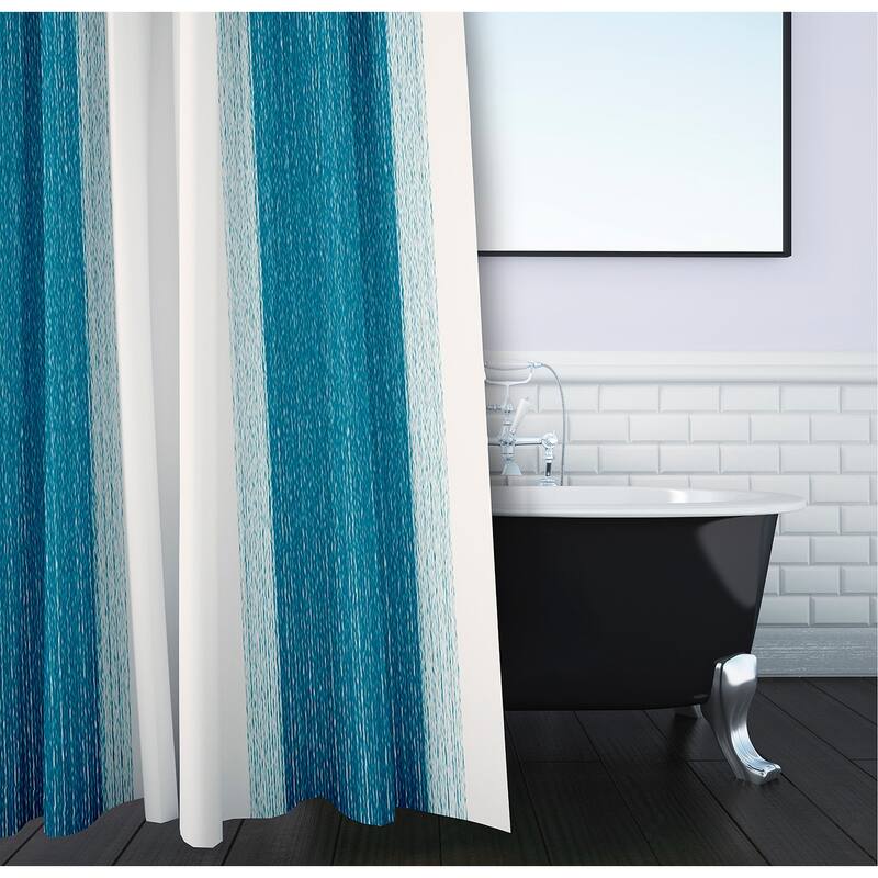 Striate Stripe Stripe Print Shower Curtain (71 x 74)
